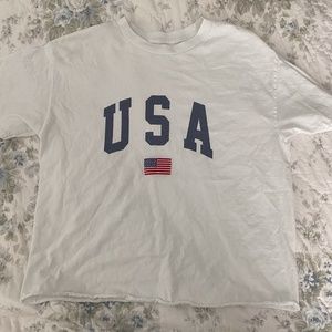 Brandy Melville USA Embroidered T Shirt